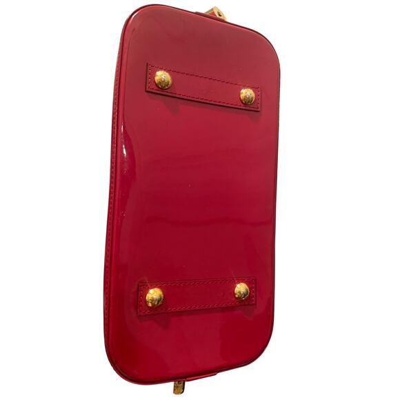 Louis Vuitton Monogram Vernis Alma PM in Patent Indian Rose Red - Picture 7 of 7